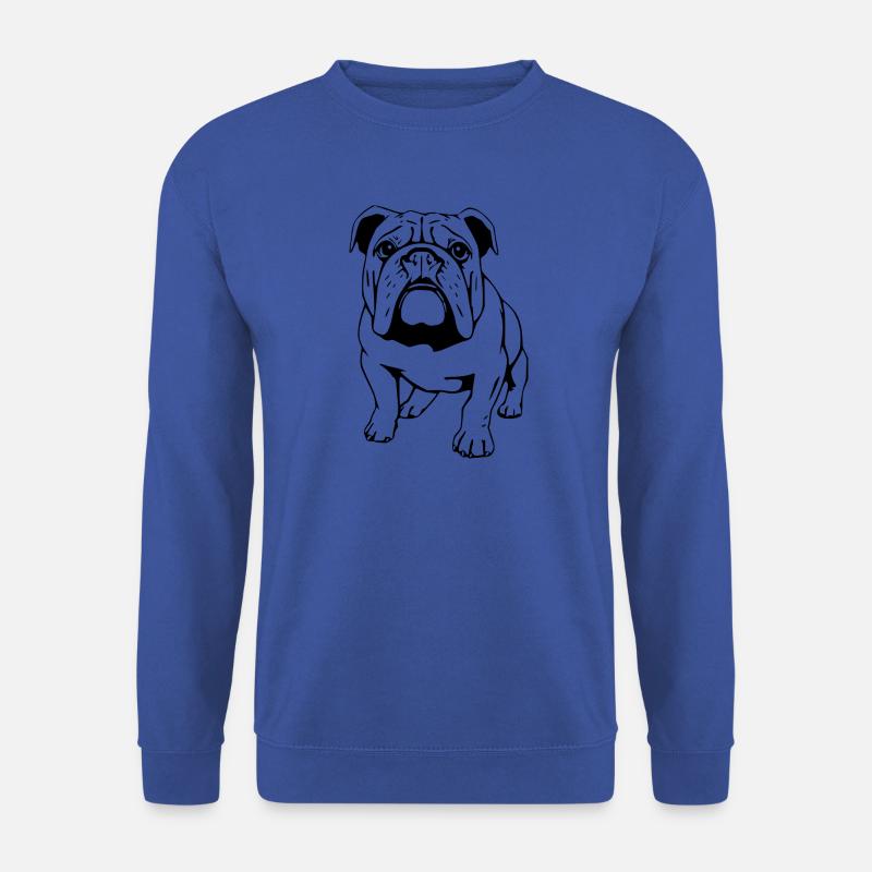 Bulldogge schwarz - Unisex Pullover - Royalblau