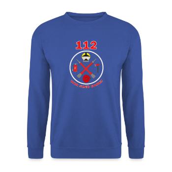112 We are part of the fire brigade district logo - Unisex Sweatshirt - royal blue - Front - Alina (178cm) & Michal (187cm)