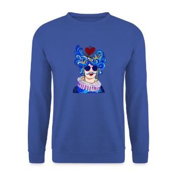 Ce que tu veux - Sweat-shirt Unisexe - bleu royal - Devant - Alina (178cm) & Michal (187cm)