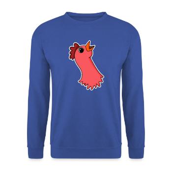 Huhn Kopf - Unisex Pullover - Royalblau - Vorne - Alina (178cm) & Michal (187cm)