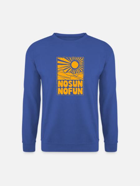 No Sun No Fun Sonnenlandschaft - Unisex Pullover - Royalblau