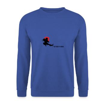 Atychiphobie - kick it - Sweat-shirt Unisexe - bleu royal - Devant - Alina (178cm) & Michal (187cm)