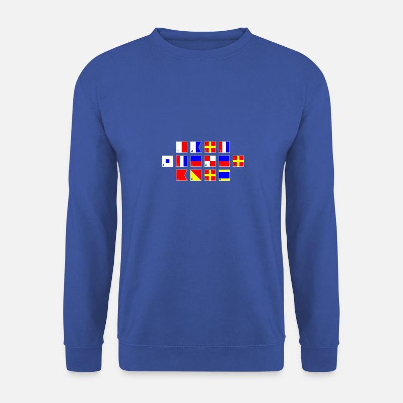 hart steuerbord im Flaggenalphabet - Unisex Pullover - Royalblau