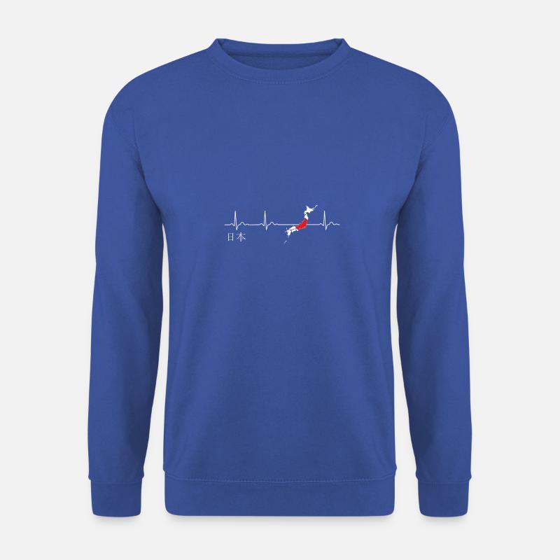 Nihon Herzschlag Ich Liebe Japan Flagge - Unisex Pullover - Royalblau