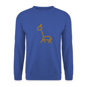 giraffe - Unisex Sweatshirt - royal blue - Front - Alina (178cm) & Michal (187cm)