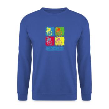 Bicycle Bike Bike Shirt - Sweat-shirt Unisexe - bleu royal - Devant - Alina (178cm) & Michal (187cm)