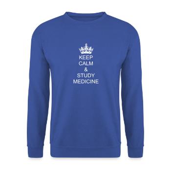 Keep calm and study medicine - Unisex Sweatshirt - royal blue - Front - Alina (178cm) & Michal (187cm)