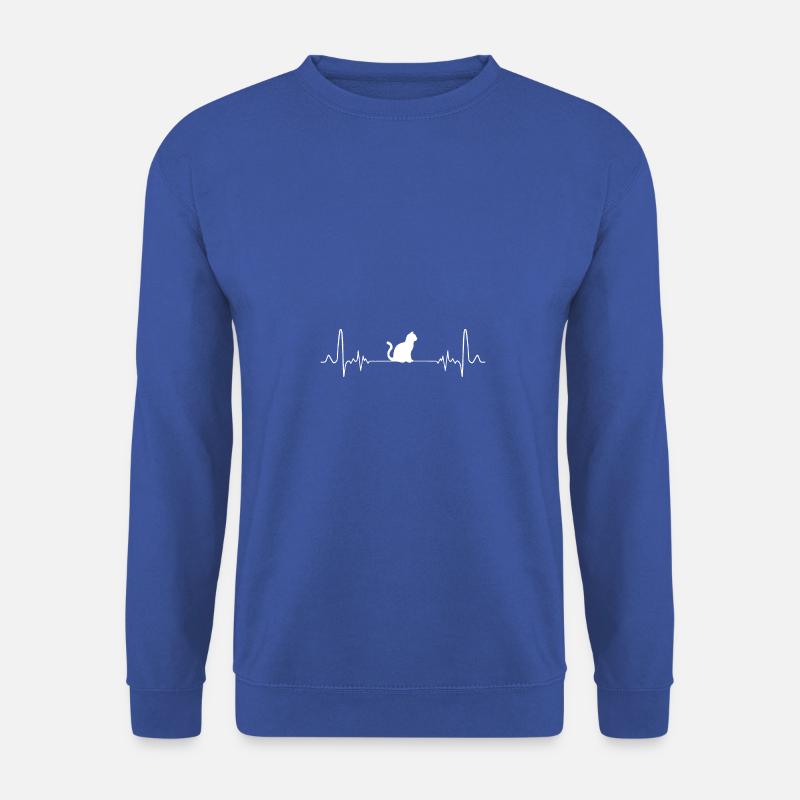 Herzschlag Katze - Unisex Pullover - Royalblau