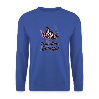 Butterfly - Unisex Sweatshirt - royal blue - Front - Alina (178cm) & Michal (187cm)