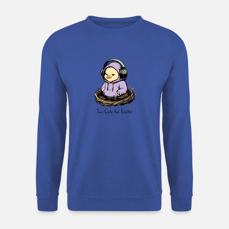 Ostern Küken mit Kopfhörer - Unisex Pullover - Royalblau