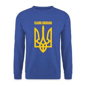 Slava ukraini - Unisex Pullover - Royalblau - Vorne - Alina (178cm) & Michal (187cm)
