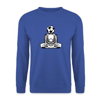 football soccer buddha buddha zen master - Unisex Sweatshirt - royal blue - Front - Alina (178cm) & Michal (187cm)