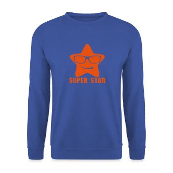 ajouter texte etoile super star 0 - Sweat-shirt Unisexe - bleu royal - Devant - Alina (178cm) & Michal (187cm)