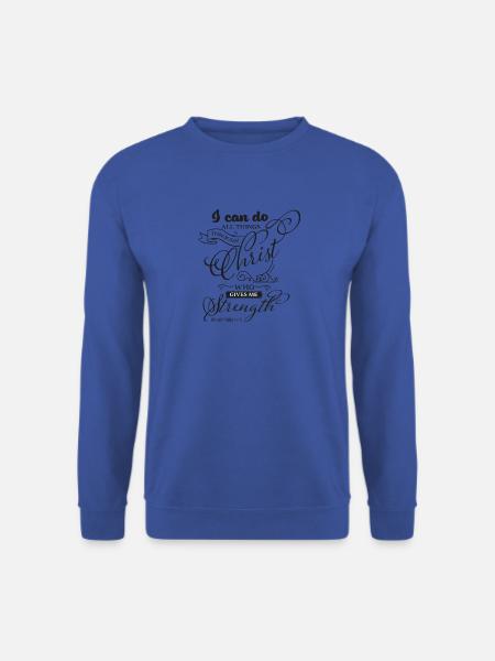 Christliche Klamotten mit Spruch - Geschenkidee - Unisex Pullover - Royalblau