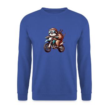 Conception de motocross Enduro paresseux cool - Sweat-shirt Unisexe - bleu royal - Devant - Alina (178cm) & Michal (187cm)