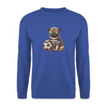 Carlin Chien Joueur De Football Champion De Balle Fan - Sweat-shirt Unisexe - bleu royal - Devant - Alina (178cm) & Michal (187cm)