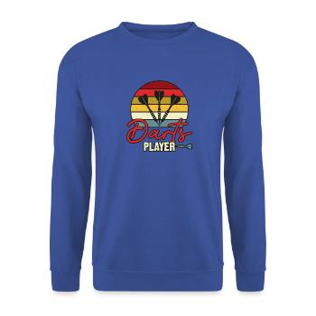 Sports Equipment - Darts Player 1 - Unisex Sweatshirt - royal blue - Front - Alina (178cm) & Michal (187cm)