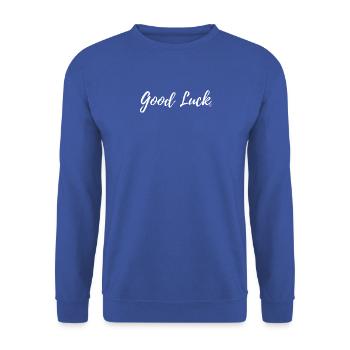 Good Luck smile 2 - Unisex Sweatshirt - royal blue - Front - Alina (178cm) & Michal (187cm)