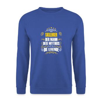 SKILEHRER - Unisex Pullover - Royalblau - Vorne - Alina (178cm) & Michal (187cm)