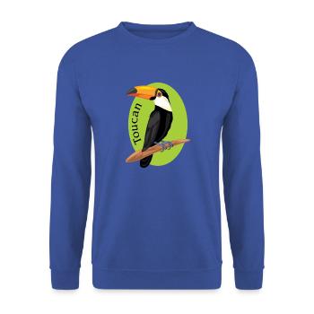 Toucan - Sweat-shirt Unisexe - bleu royal - Devant - Alina (178cm) & Michal (187cm)