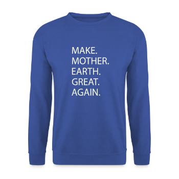 cool vegan meal quote happy fruit funny humor bday - Unisex Sweatshirt - royal blue - Front - Alina (178cm) & Michal (187cm)