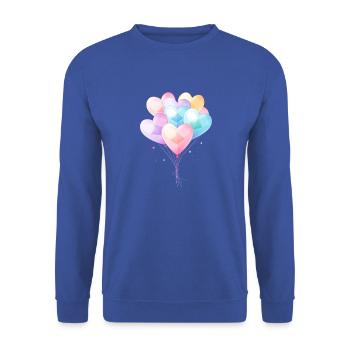 De jolis ballons - Sweat-shirt Unisexe - bleu royal - Devant - Alina (178cm) & Michal (187cm)