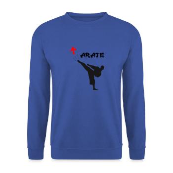 karate - Unisex Sweatshirt - royal blue - Front - Alina (178cm) & Michal (187cm)