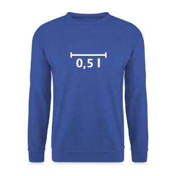 0 5l 2 - Unisex Pullover - Royalblau - Vorne - Alina (178cm) & Michal (187cm)