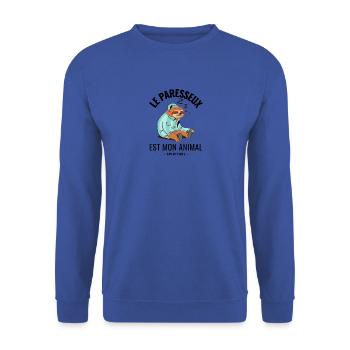 Le paresseux est mon animal spirituel - Sweat-shirt Unisexe - bleu royal - Devant - Alina (178cm) & Michal (187cm)