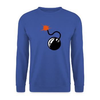 Bomben Docht - Unisex Pullover - Royalblau - Vorne - Alina (178cm) & Michal (187cm)
