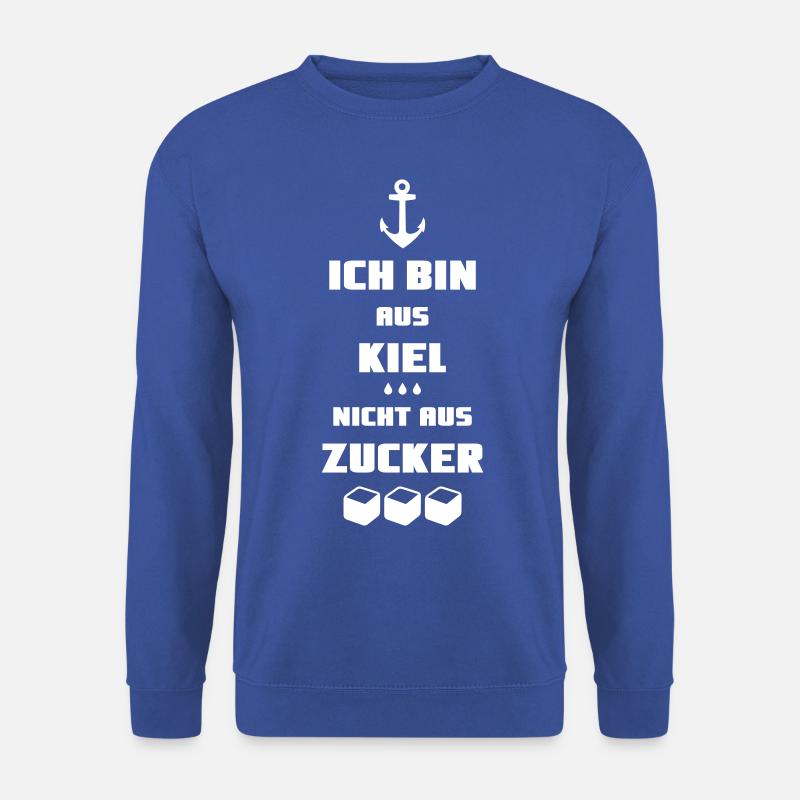 Ich bin aus Kiel nicht aus Zucker Regen Anker - Unisex Pullover - Royalblau