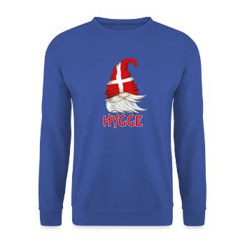 Hygge - hyggelig - Danemark - Sweat-shirt Unisexe - bleu royal - Devant - Alina (178cm) & Michal (187cm)