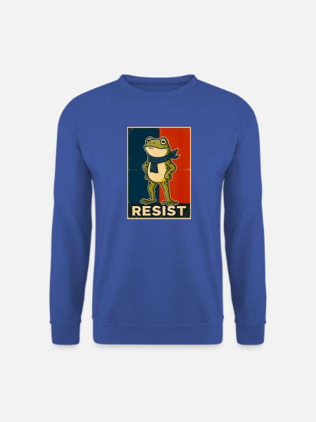 Portland Frog Protest Resist - Unisex Pullover - Royalblau