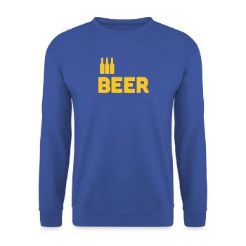 Bierliebhaber - Unisex Pullover - Royalblau - Vorne - Alina (178cm) & Michal (187cm)