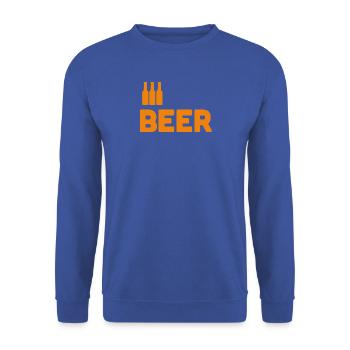 Bierliebhaber - Unisex Pullover - Royalblau - Vorne - Alina (178cm) & Michal (187cm)