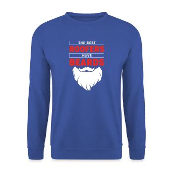 Dachdecker Handwerker Beruf Spruch - Unisex Pullover - Royalblau - Vorne - Alina (178cm) & Michal (187cm)