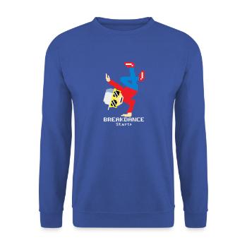 Breakdance B-Boy  - Unisex Pullover - Royalblau - Vorne - Alina (178cm) & Michal (187cm)