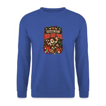 Staade Zeit ned bei uns - Unisex Pullover - Royalblau - Vorne - Alina (178cm) & Michal (187cm)