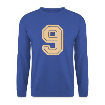 9 - Unisex Pullover - Royalblau - Vorne - Alina (178cm) & Michal (187cm)