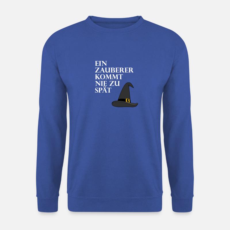 Zauberer zu spät weiß - Unisex Pullover - Royalblau