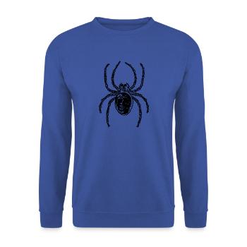 Totenkopf auf Spinne - Unisex Pullover - Royalblau - Vorne - Alina (178cm) & Michal (187cm)