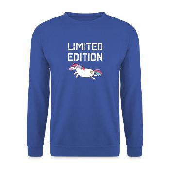 Limited Edition - Unisex Pullover - Royalblau - Vorne - Alina (178cm) & Michal (187cm)