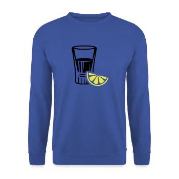 logo en verre à plomb - Sweat-shirt Unisexe - bleu royal - Devant - Alina (178cm) & Michal (187cm)