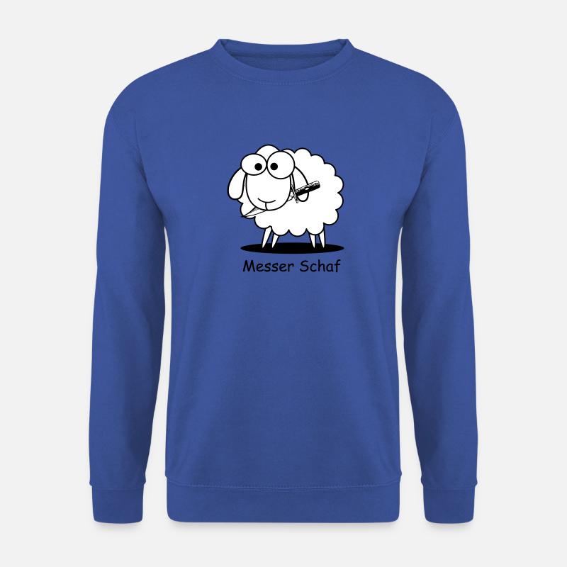 Messer Schaf Geschenk Geburtstag - Unisex Pullover - Royalblau