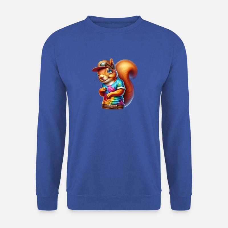 Farbenfrohes Cooles Sport Eichhörnchen Design - Unisex Pullover - Royalblau