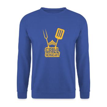Grill Sergeant Grill Party Barbecue - Unisex Sweatshirt - royal blue - Front - Alina (178cm) & Michal (187cm)