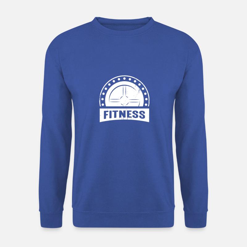 Fitness Hantel Weis - Unisex Pullover - Royalblau