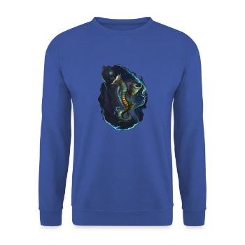Seahorse of Mayotte - Unisex Sweatshirt - royal blue - Front - Alina (178cm) & Michal (187cm)