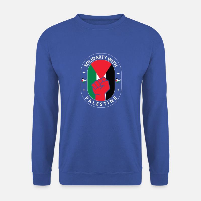 Solidarität mit Palästina. - Unisex Pullover - Royalblau