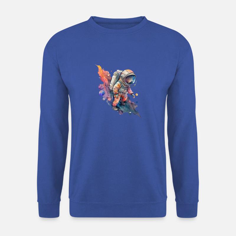 Astronaut Weltall Wasserfarben - Unisex Pullover - Royalblau
